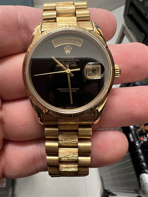 rolex day date gold onyx dial|authentic Rolex dials.